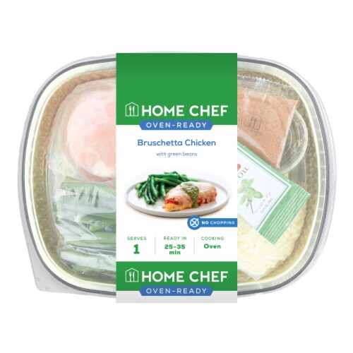 Home Chef Oven-Ready Single-Serving Bruschetta Chicken with Green Beans Perspective: front