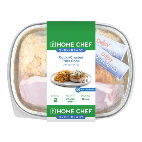 Home Chef OvenReady CotijaCrusted Pork Chop with Spanish Rice, 30 oz