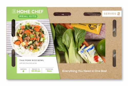 Home Chef Meal Kit Thai-Style Pork Rice Bowl With Bok Choy And Carrots