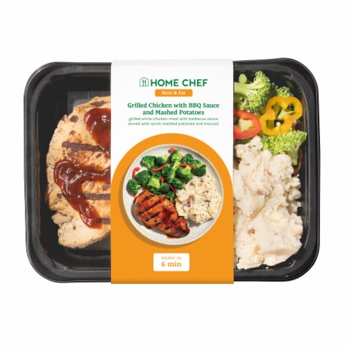 Home Chef® Heat and Eat Grilled Chicken with BBQ Sauce and Mashed Potatoes Perspective: front
