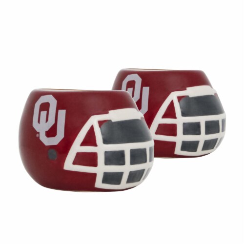 Oklahoma Sooners Team Pride Mini Ceramic Helmet Planters Perspective: front