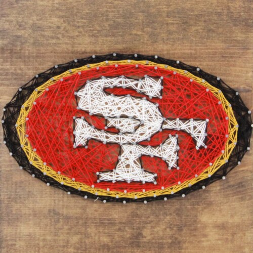 San Francisco 49ers Team Pride String Art Craft Kit Perspective: front