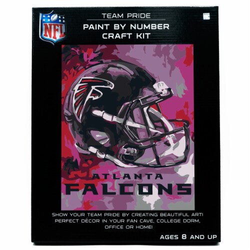 Sporticulture™ NFL Atlanta Falcons Team Pride Paint by Number Craft Kit Perspective: front