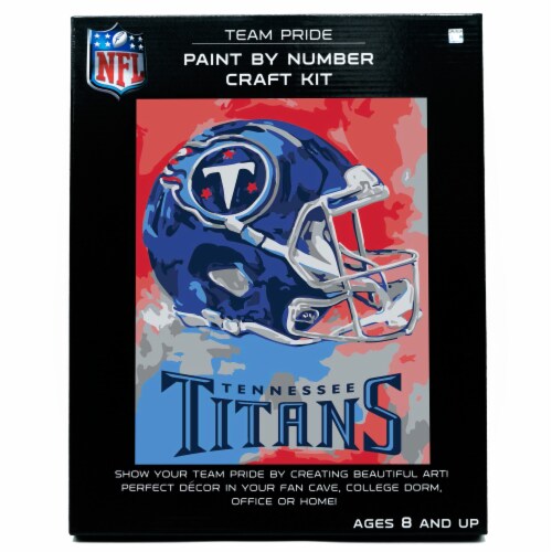 Sporticulture™ NFL Tennessee Titans Team Pride Paint by Number Craft Kit Perspective: front