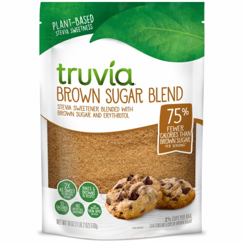 Truvia Brown Sugar Blend Bag Mix of Stevia Sweetener and Brown Sugar Perspective: front