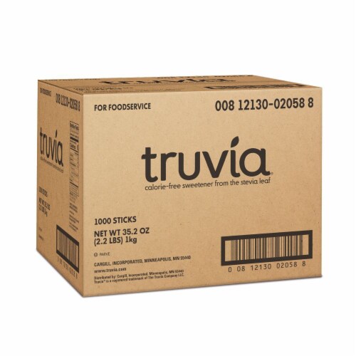 Truvia Foodservice Sweetner Stick, 1 Gram (1000 Count) Perspective: front