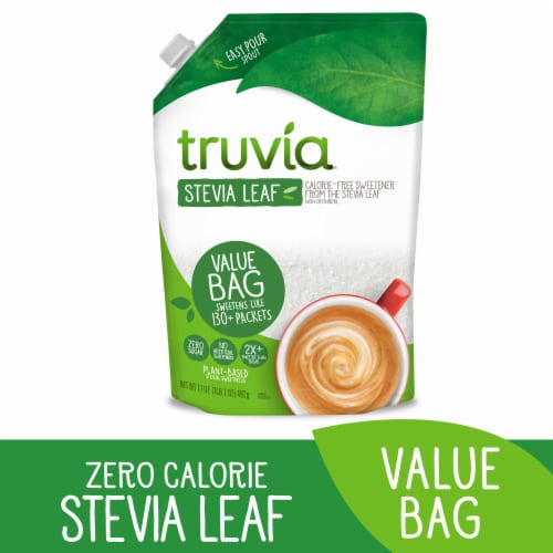 Truvia Original Calorie-Free Sweetener from the Stevia Leaf, Spoonable Refill Bag Perspective: front