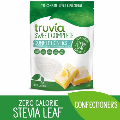 Truvia Sweet Complete Confectioners Calorie-Free Sweetener with the Stevia Leaf, 12 oz Bag Perspective: front