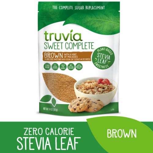Truvia Sweet Complete Brown Calorie-Free Sweetener with the Stevia Leaf Bag Perspective: front