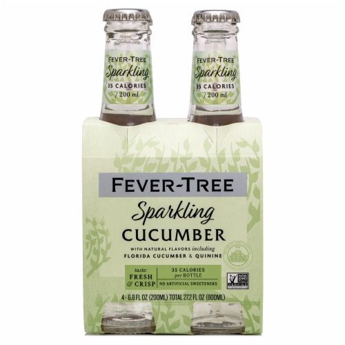 Fever-Tree Cucumber Flavored Tonic Bottled Water Perspective: front