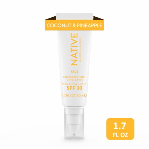 Native Coconut & Pineapple Face Sunscreen SPF 30 Perspective: front