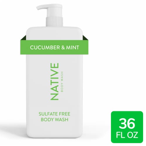 Native Body Wash Pump with Cucumber & Mint Perspective: front
