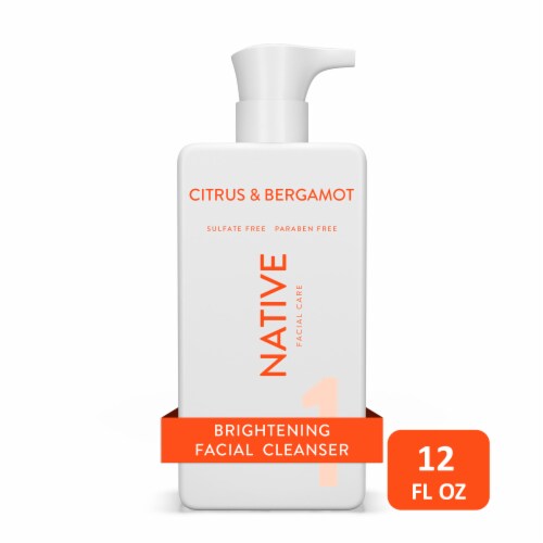 Native Face Wash Brightening Citrus and Bergamot Facial Cleanser with Vitamin C Perspective: front