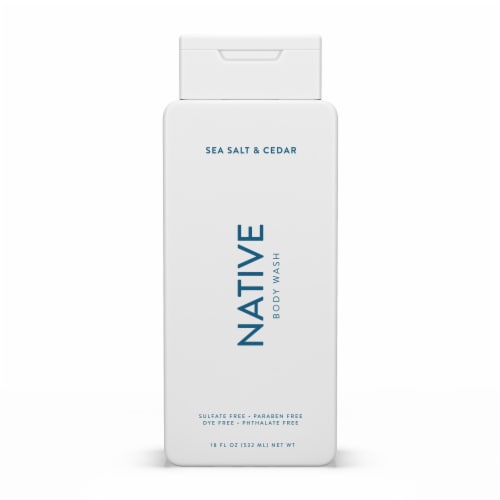 Native Body Wash Sea Salt & Cedar Sulfate Free Perspective: front