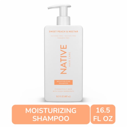 Native Moisturizing Shampoo with Sweet Peach and Nectar, Sulfate Free for Women and Men Perspective: front