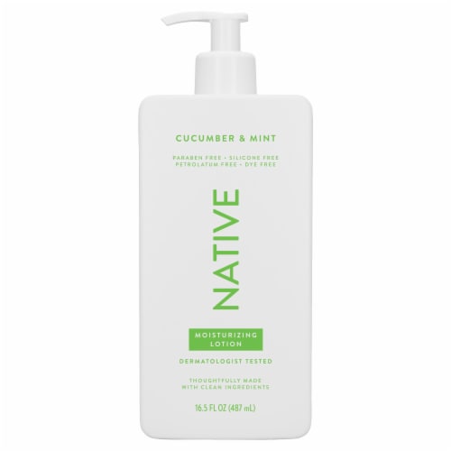 Native Moisturizing Lotion Cucumber & Mint Paraben Free Perspective: front