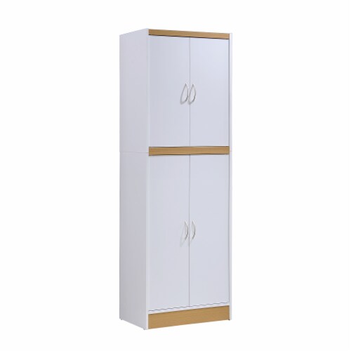 Hodedah HI224 Dining Room Storage 4 Door Kitchen Pantry China