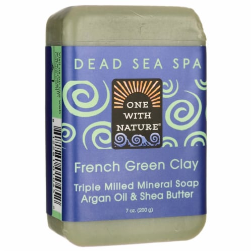 One With Nature Dead Sea Spa French Green Clay Mineral Soap 7 oz Bar(S) Perspective: front