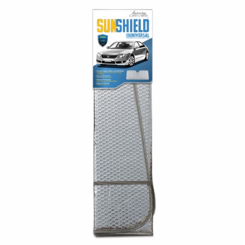 Luxury Driver SunShield Universal Accordion Sunshade - Silver Perspective: front