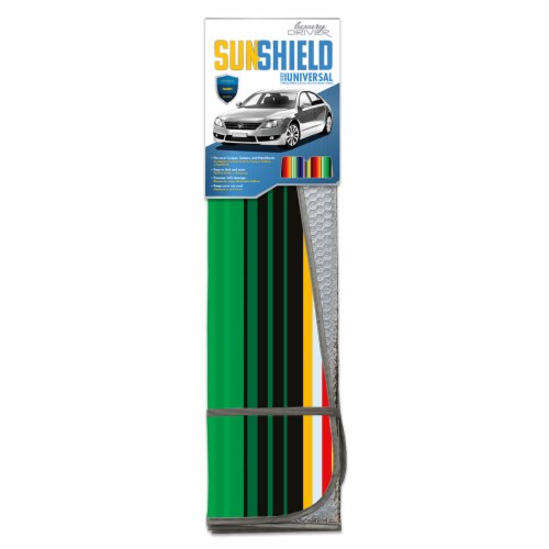 Luxury Driver Sun Shield Universal Accordion Sunshade - Serape Perspective: front