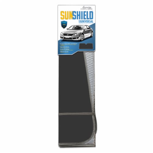 Luxury Driver SunShield Universal Accordion Sunshade - Black Matte Perspective: front