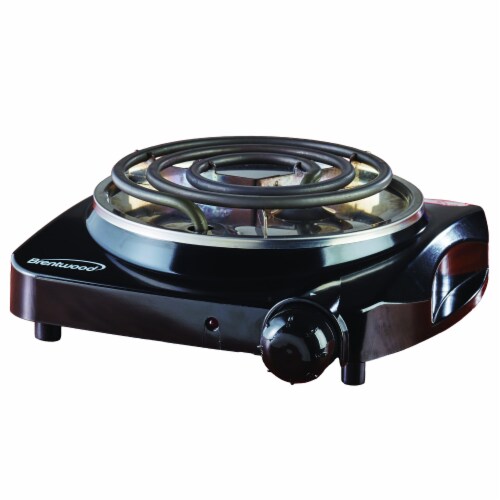 Brentwood Electric 1000 W Single Burner - Black Perspective: front