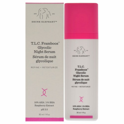 Drunk Elephant T.L.C. Framboos Glycolic Night Serum 30ml/1oz Perspective: front