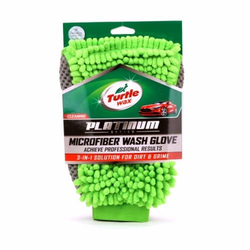 Turtle Wax Platinum 3-in-1 Car Wash Mitt - Green Perspective: front