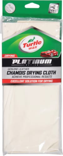 Turtle Wax™ Platinum Series Genuine Leather Chamois Beige Drying Cloth Perspective: front