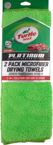Turtle Wax™ Platinum Plush Green Drying/Dusting Towels Perspective: front