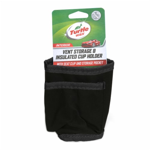 Turtle Wax Vent Storage and Insulated Cup Holder - Black Perspective: front