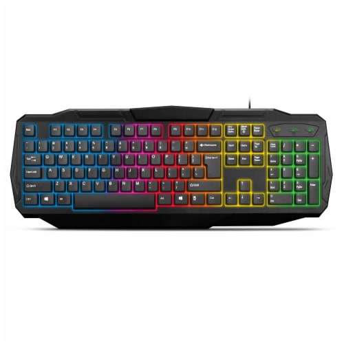 LifeWorks Samurai Lighted Gaming Keyboard - Black Perspective: front