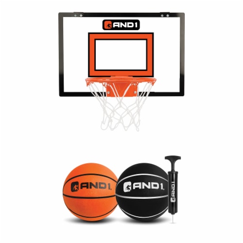 AND1 18" Over-the-Door Mini Basketball Hoop Perspective: front