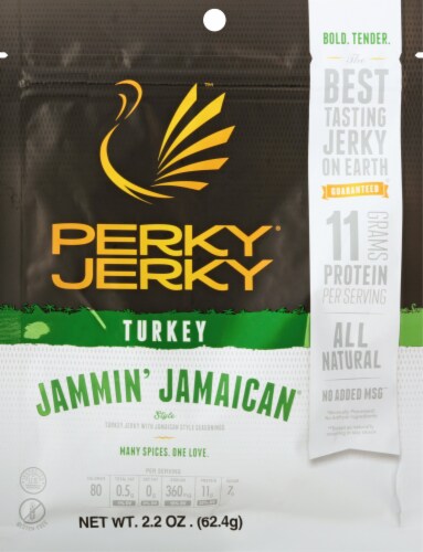 Perky Jerky Jamaican Style Turkey Perspective: front