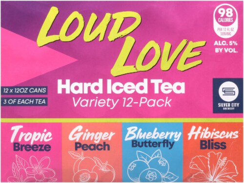 Silver City Brewery Loud Love Hard Iced Tea Variety Pack Perspective: front