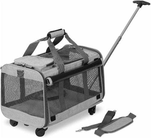 Pet Carrier with Detachable Wheels for Small and Medium Dogs