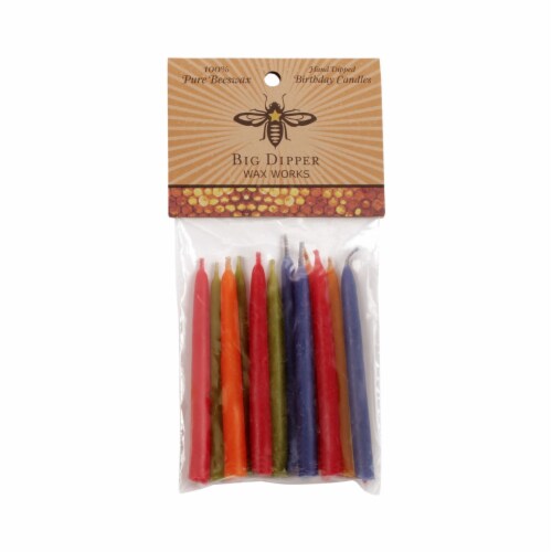 Beeswax Birthday Candles Perspective: front