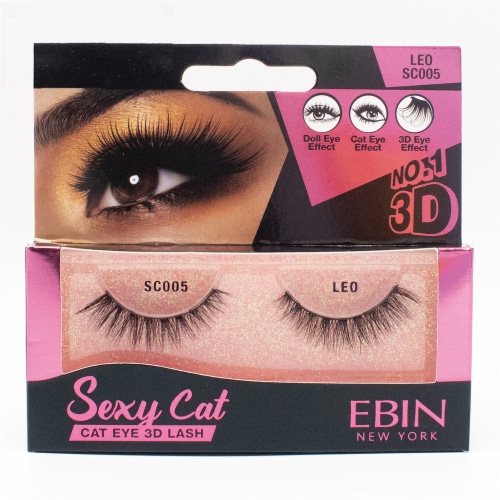 Ebin Sexy Cat Cat Eye Leo 3D Lashes Perspective: front