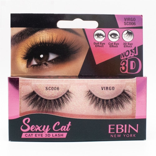 Ebin Sexy Cat Cat Eye 3D Lashes Virgo Perspective: front
