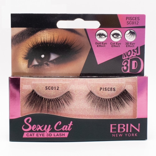 Ebin Sexy Cat Cat Eye 3D Lashes Pisces Perspective: front