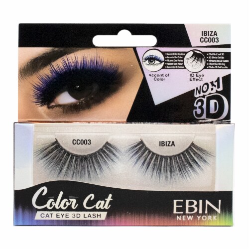 Ebin Color Cat Cat Eye 3D Lashes Ibiza Perspective: front