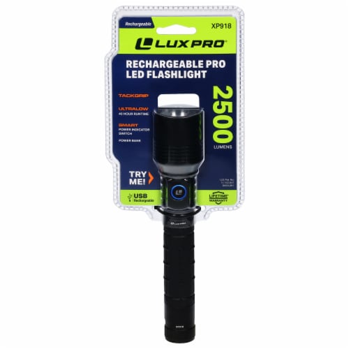 Luxpro® Rechargeable PRO LED Flashlight Perspective: front