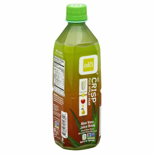 ALO Crisp Fuji Apple + Pear Aloe Vera Juice Drink Perspective: front