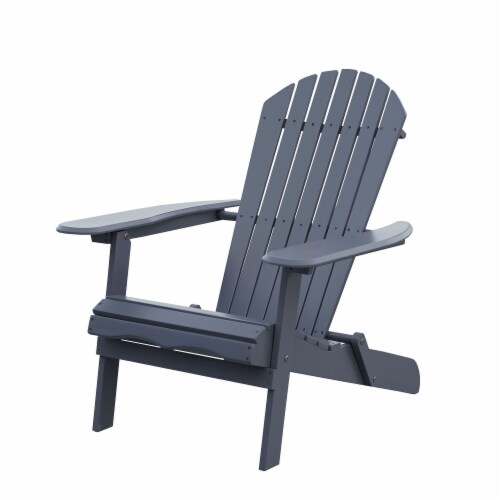 Merry Products Acacia Hardwood Flat Folding Adirondack Patio Chair