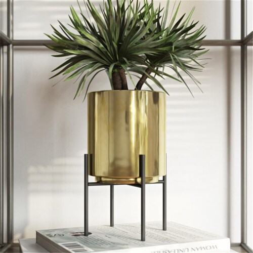 Jodi Mid Century Table-top Planter - Gold Jodi Mid Century Table-top Planter - Gold