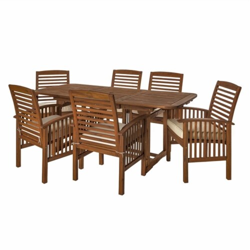 Walker edison acacia patio sales dining set