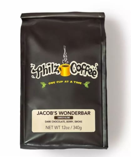 Philz Coffee Jacob's Wonderbar Darker Blend Whole Bean Coffee Perspective: front