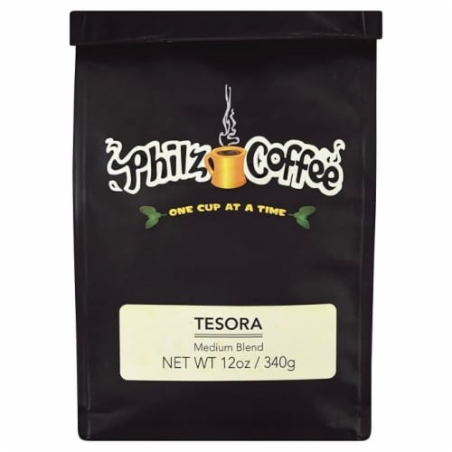 Philz Coffee Tesora Medium Blend Whole Bean Coffee Perspective: front