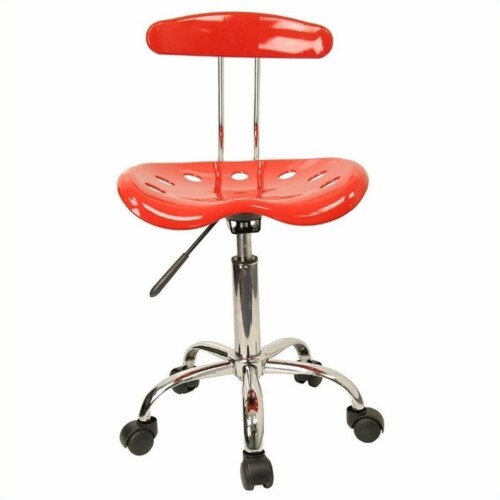 Flash Furniture Vibrant Computer Stool with Tractor Seat Red