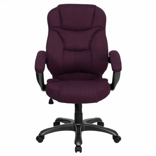 Flash Furniture High Back Micro Fiber Contemporary Office Chair Grape GO725GRPE Perspective: front